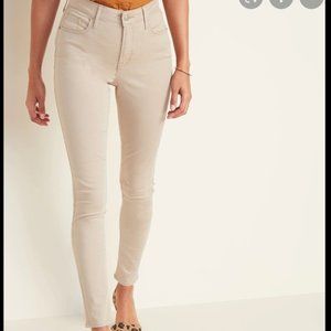 Old Navy Rockstar Super Skinny High Rise Secret Slim Pockets Khaki